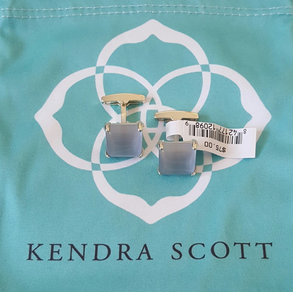 NWT Kendra Scott Emmerson Cuff Links Slate